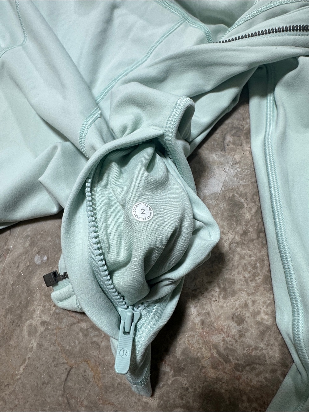 lululemon athletica Pale Blue Hooded Bomber Jacket - Picture 10 of 10